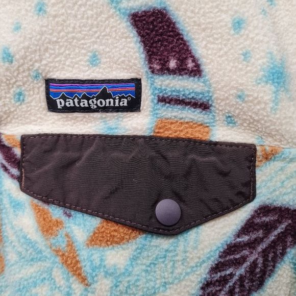 Patagonia Synchilla Snap-T Fleece Pullover Moon Owl Toasted White Women'… - Picture 7 of 16